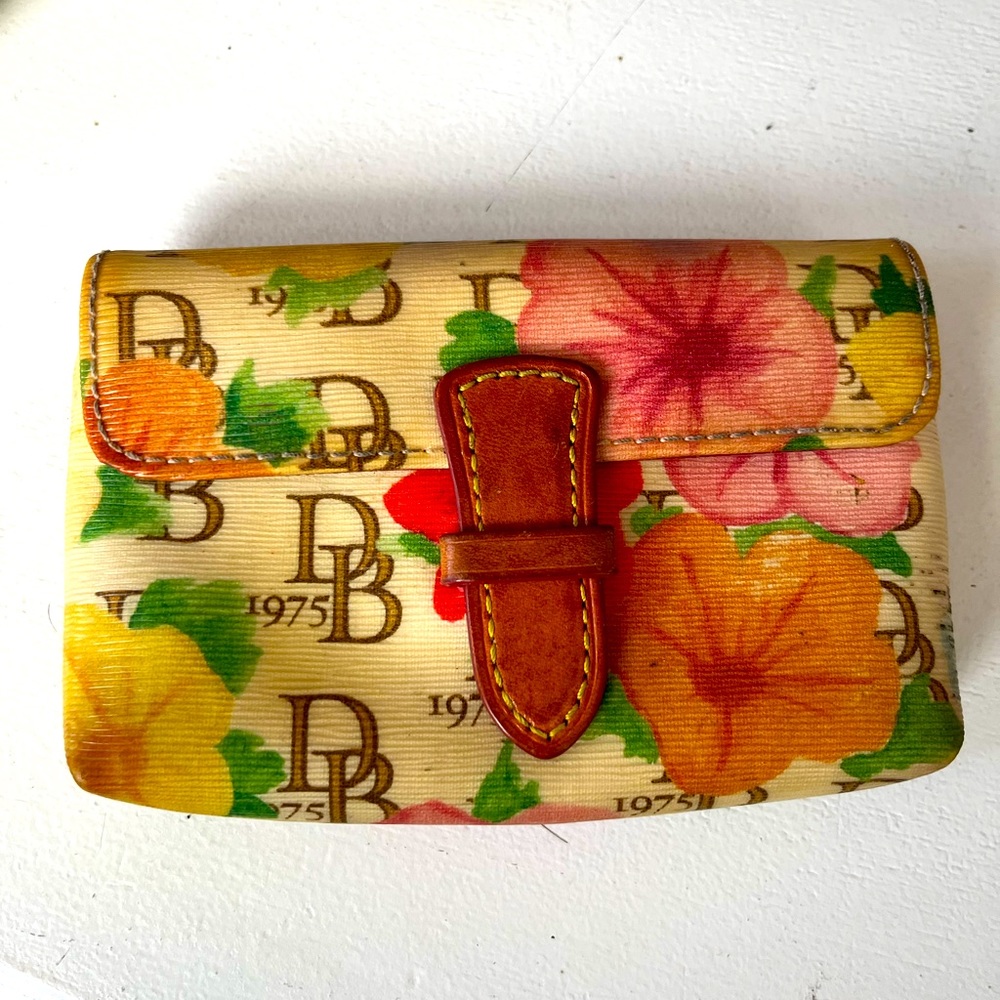 Dooney & Bourke floral change purse wallet.